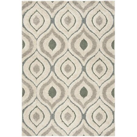 Safavieh 8 x 10 ft. Contemporary Shag Power Loomed Area RugCream & Light Blue SG461-1160-8
